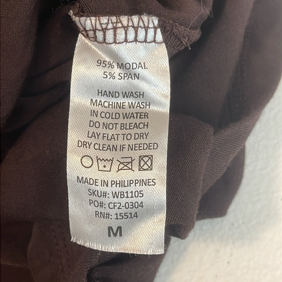 LOCK & LOVE Brown Stretch Lightweight Midi Skirt Size M - Picture 4 of 4